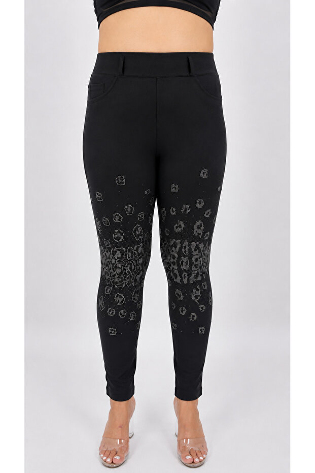 Plus Size Knitted Lycra Women's Trousers