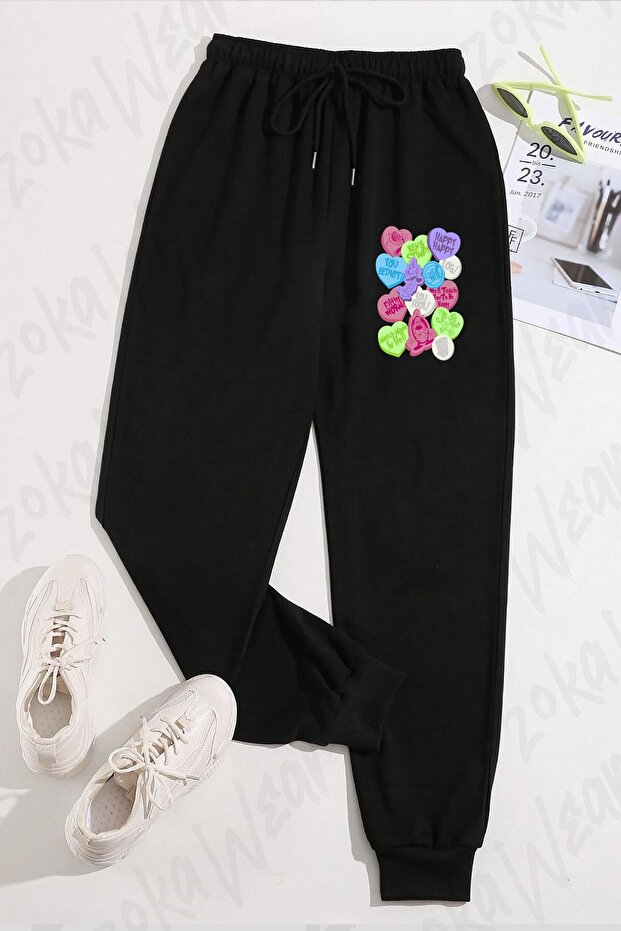 Unisex Ren and Stimpy Valentine's V2 Printed Sweatpants
