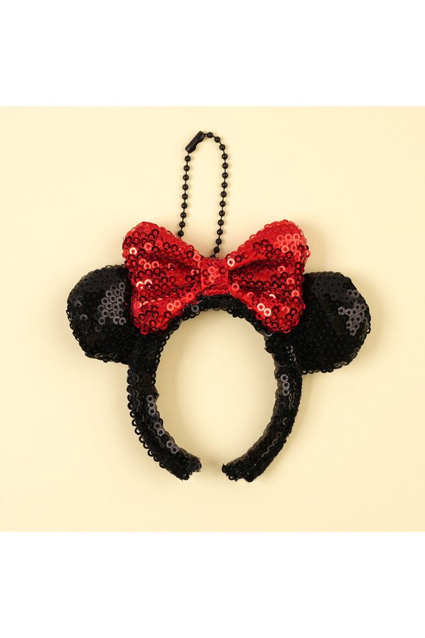 PJ092-12 Cute Bow Sequin Disney Headband Women Mini Hairband Bag Camera Pendant Fashion Glitter Head