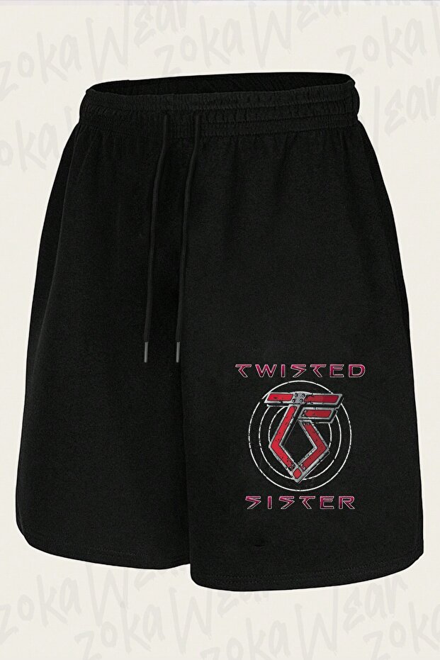 Unisex Twisted Sister Design Printed Shorts