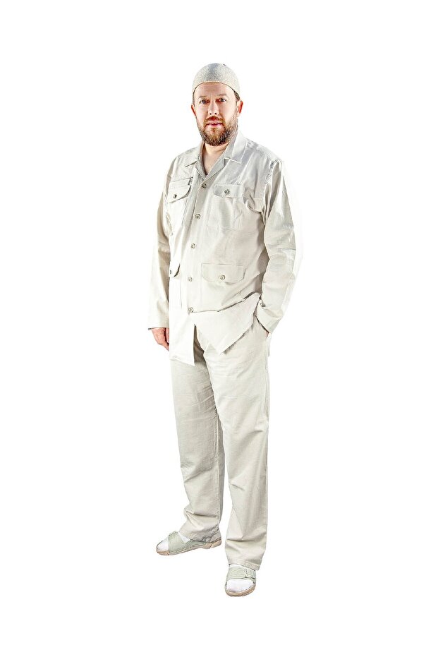 Men's Safari Suit Cream-1171