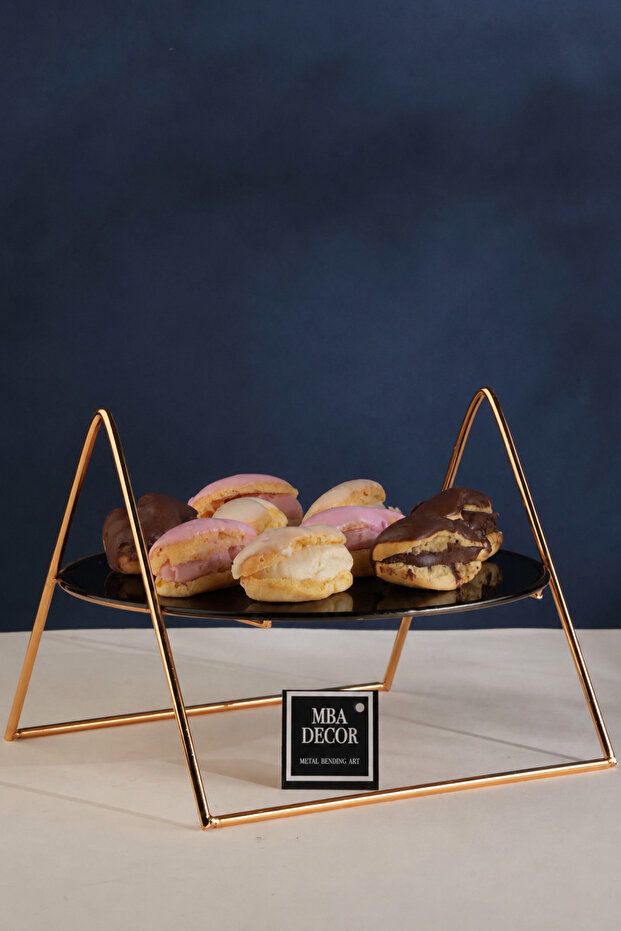 Gold Black Case Coffee Side Presentation Box Gift Decoration Treat Organizer Mdf Wood 26cm