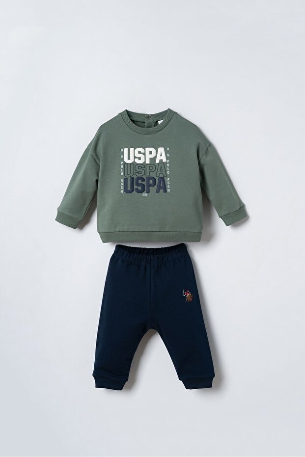 Baby Boy Printed Green Long Sleeve Pajama Set Usb3180-C-V2