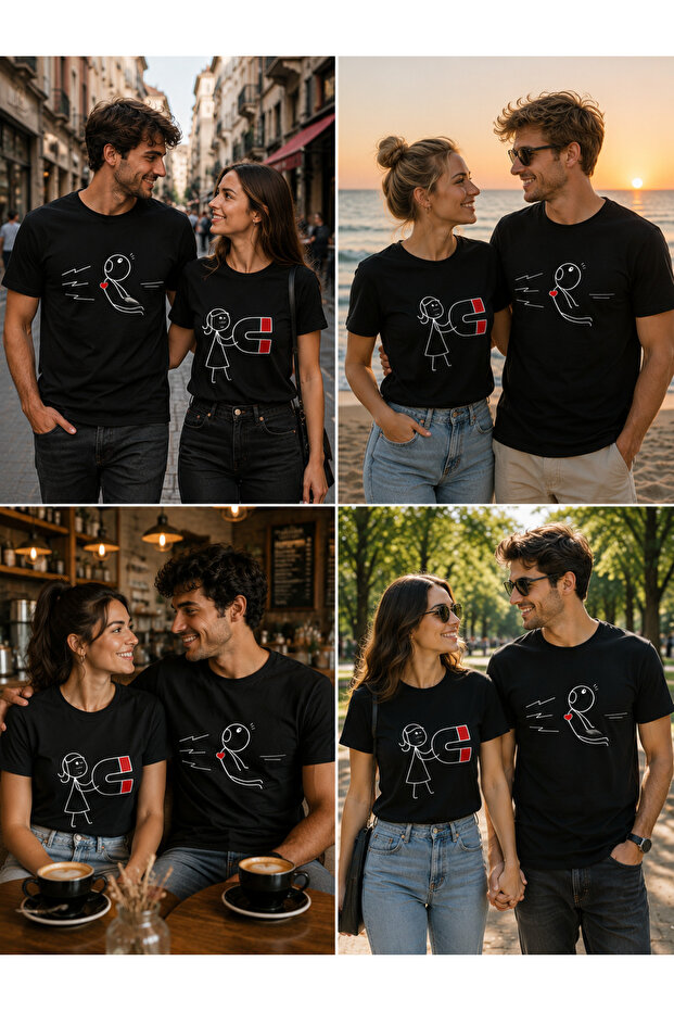 Loved Combination Basic T-Shirt (2 Pieces Will Be Sent, Contact the Q&A Section for Different Size Selection)