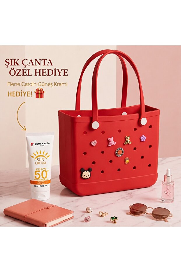 Women's Beach Bag – Perforated Eva Material – Water Resistant – Sunscreen Gift