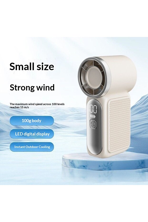White Portable Fan Convenient Creative Mini Fan Pocket Hand-held Fan Lightweight Suitable for Travel