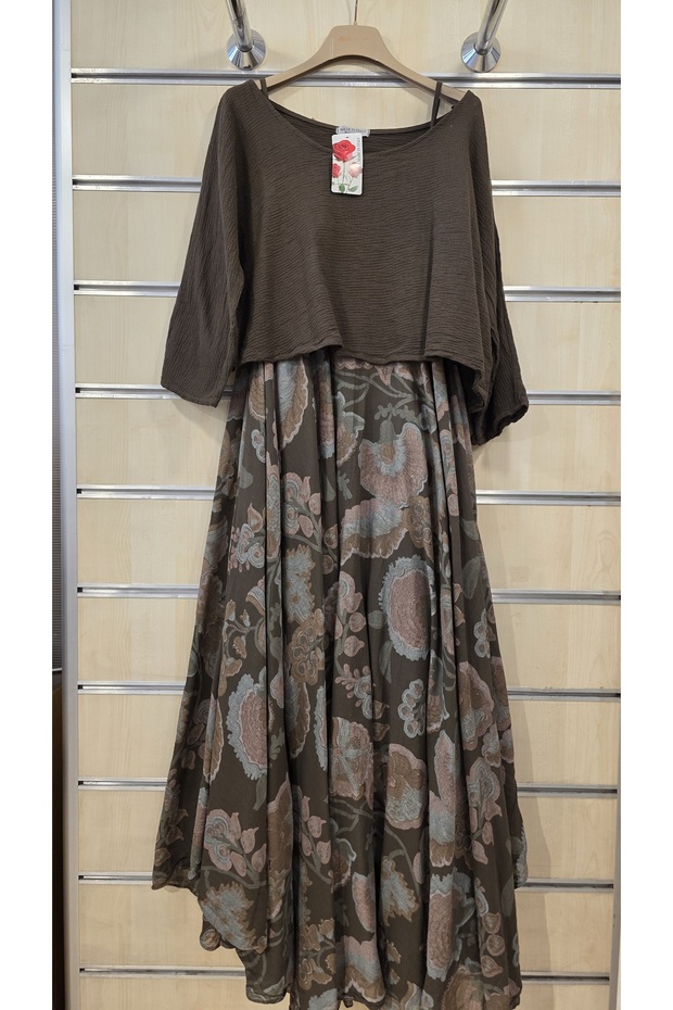 Italian Cotton Dress with Inner Lining and String Straps