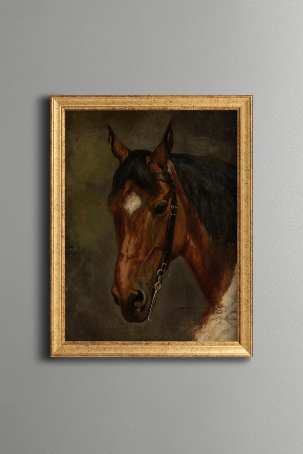 Horse Head - Vintage Patterned Painting - Fine Model