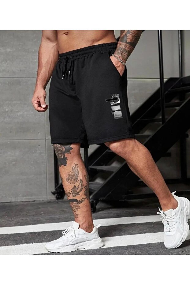 New Season New Moment Leg Printed 2 Yarn Double Pocket Plus Size Men's Bermuda Shorts