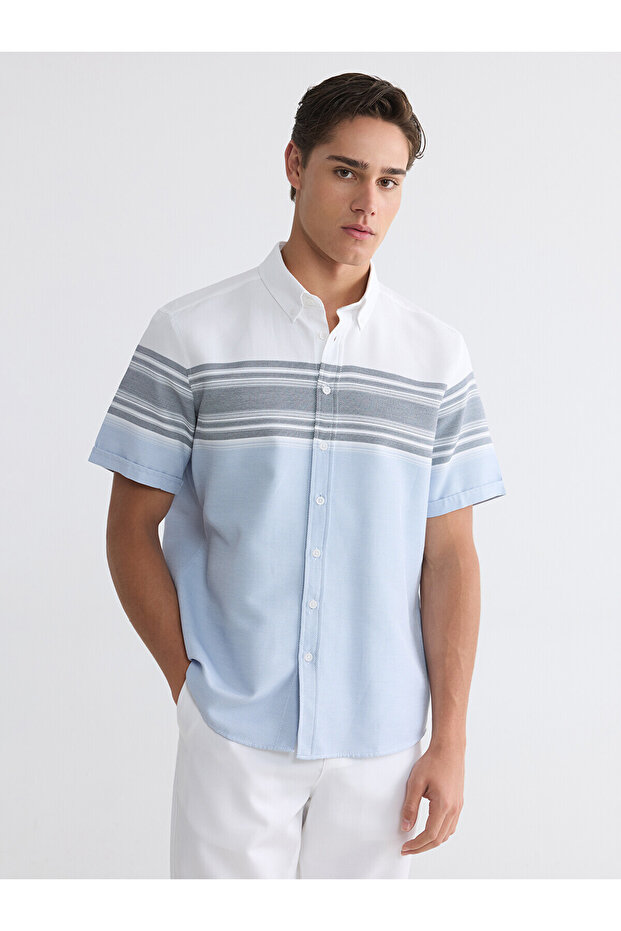 قميص رجالي من NEVAVM بتصميم Regular Fit Armoudule