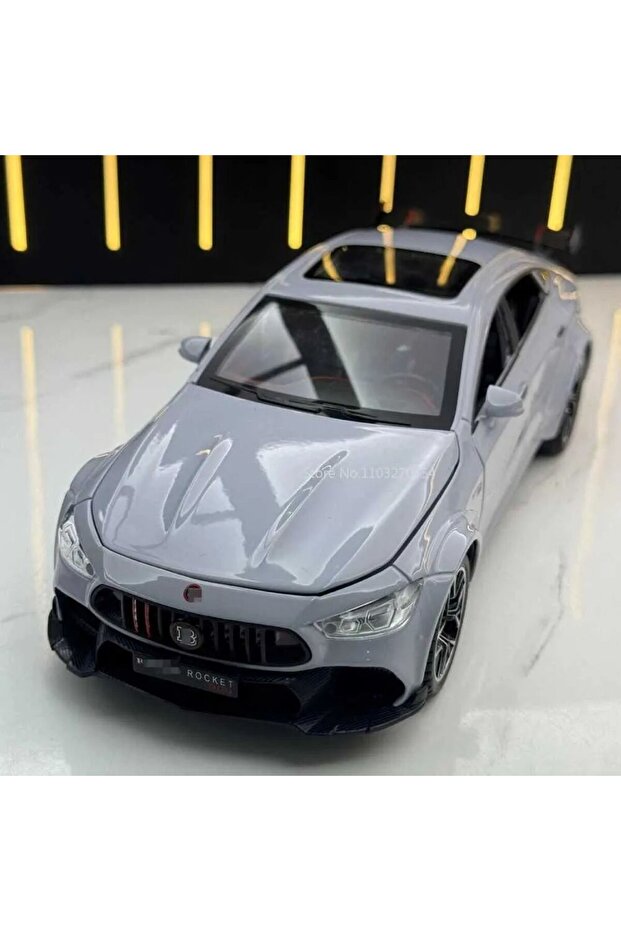 Mercedes Brabus Diecast Model Car 1:24 Mercedes Brabus Rocket Model Car Gray