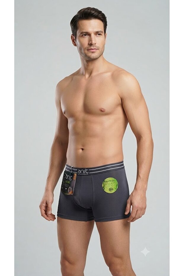 5 Pieces of Mesh Lycra Breathable Special Textured Bamboo Men's Boxer 96% Bamboo 4% Lycra