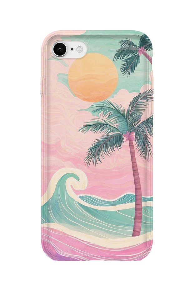 iPhone 8 Compatible Printed Transparent Phone Case | Collection: Summer Beach Tropical