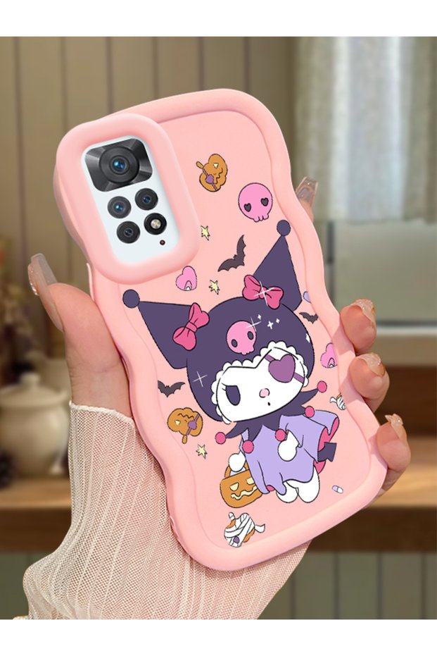 Redmi Note 11 Pro 4g Compatible Case Camera Protector Pink Silicone Couple Phone Case Cartoon Pattern