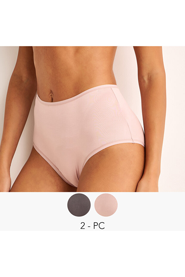 Set of 2 - Full Briefs High Waist