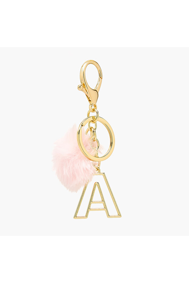Keychain with Initial 'A' Charm