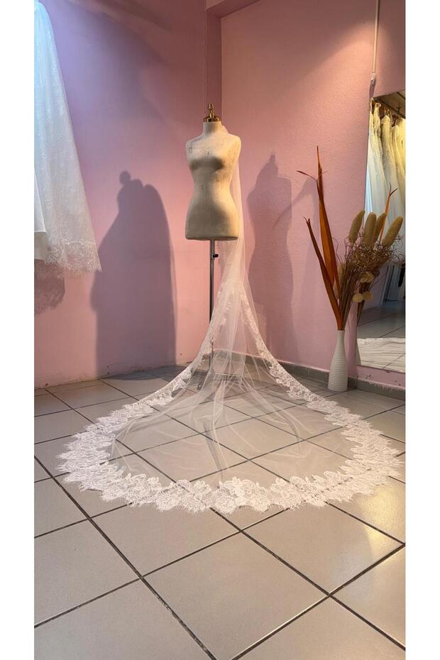 3 Mt French Lez Lace Veil