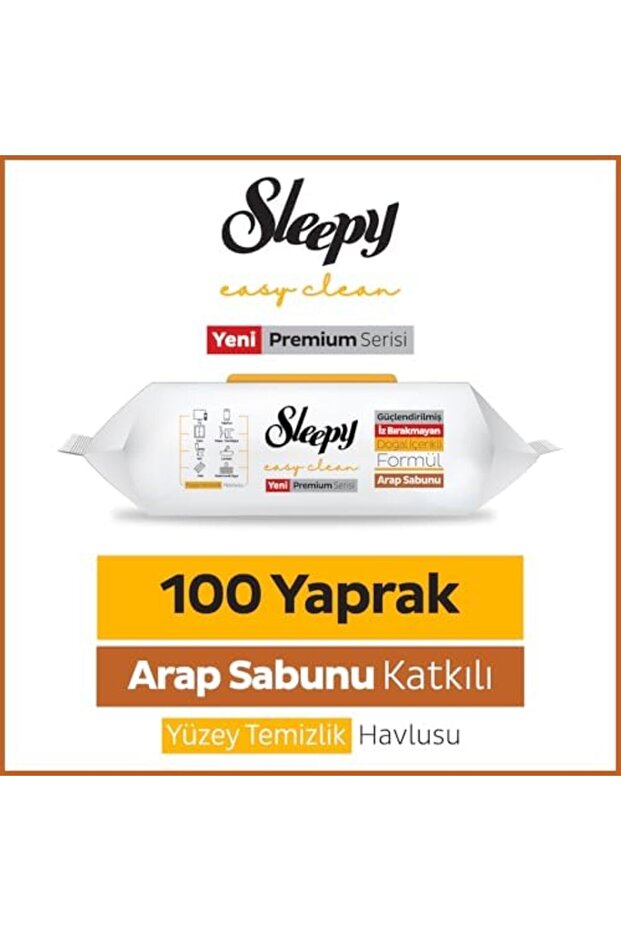 ألبيمو إيزي كلين بريميوم مناديل تنظيف الأسطح المضاف إليها الصابون العربي 100 ورقة 888483