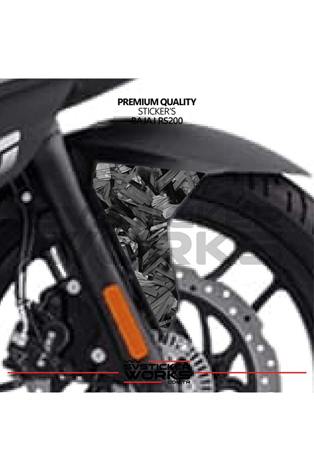ملصق مطلي مصنوع بالحدادة من نوع Bajaj RS200 للرفرف الأمامي الأيمن والأيسر