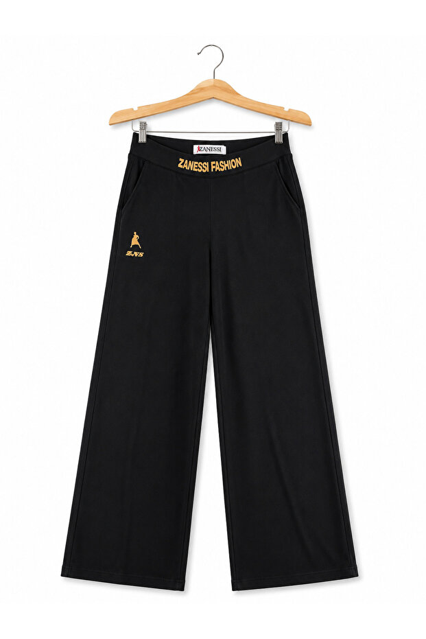 Plus Size Women's Knitted Trousers with Elastic Waist