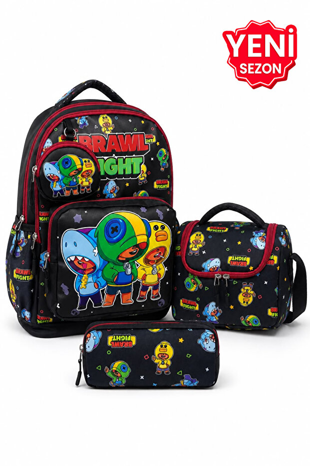 Ultra-Luxury Boys' Water-Resistant Primary School Bag with Thermal Nutrition Compartment, Pen Holder, and Wallet Accessories