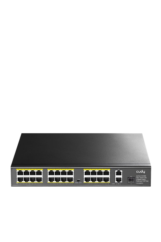 Cudy Fs1026Ps1 26 Port Mbit 24 Port Poe+ 300W 2Xgbit+1Xsfp Uplink Rackmount Unmanaged Metal Case S