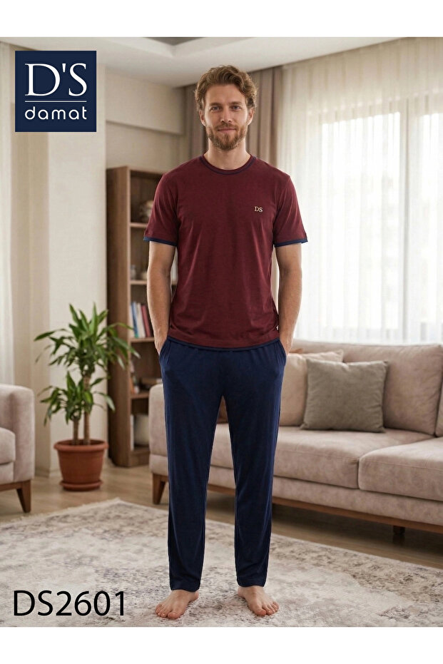 D's damat 2601 men's spring short sleeve pajama set