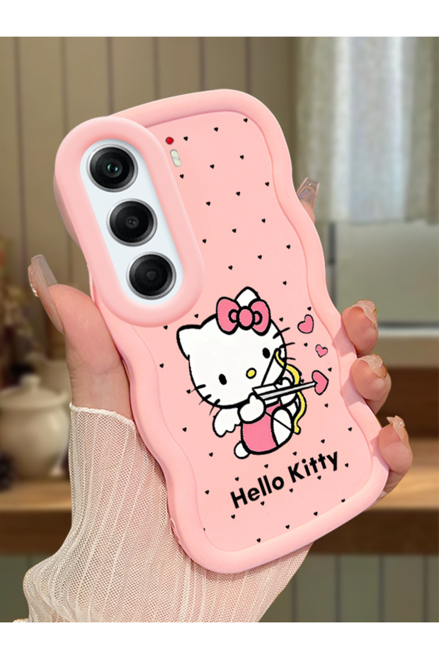 Tecno Camon 40 Pro 5g Compatible Case Camera Protector Pink Silicone Couple Phone Case Kitty Pattern
