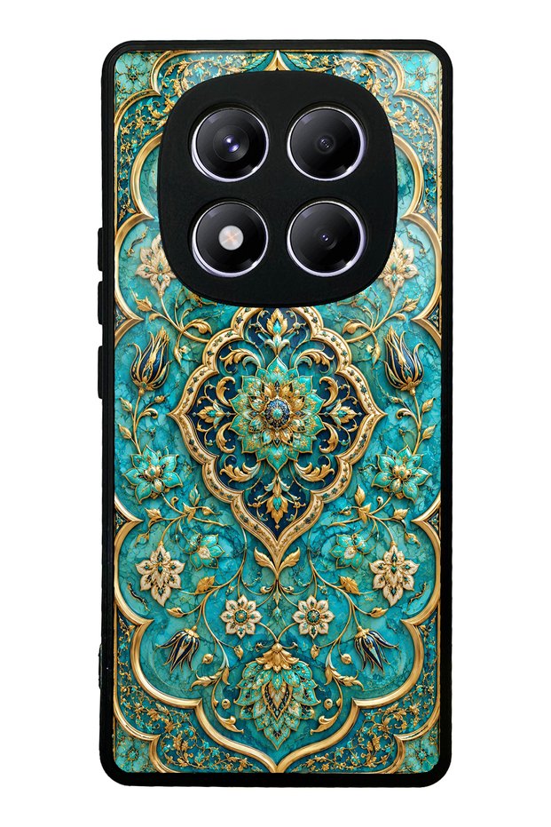 Xiaomi Redmi Note 14 Pro 4g Turquoise Ottoman Jewel Design Glossy Phone Case