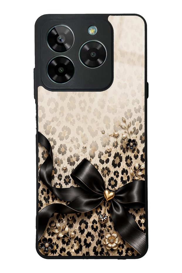 Gm Era 50 Golden Leopard Bow Design Glossy Phone Case