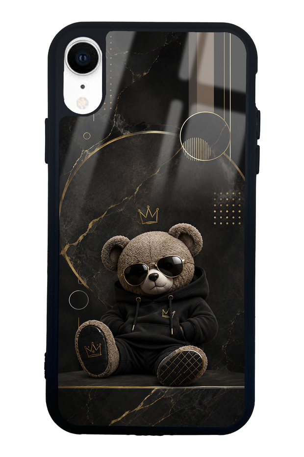 iPhone Xr Royal Teddy Design Glossy Phone Case