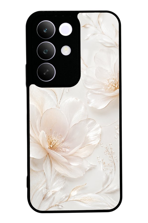 Realme C85 Ivory Pearl Blossom Design Glossy Phone Case