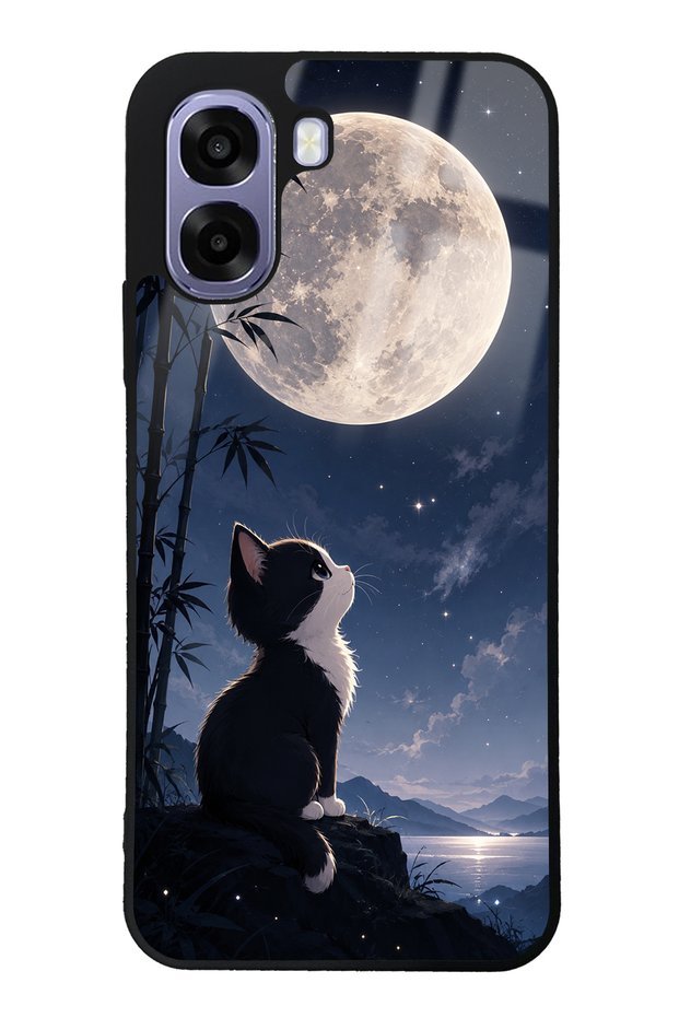 Oppo A6T Moon Guardian Kitty Design Glossy Phone Case