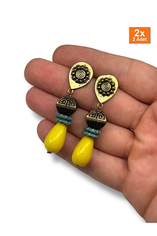 أقراط مصنوعة يدويًا بتصميم خاص كهدية