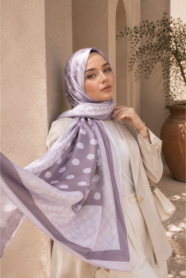 Polka Dot Shawl Series Beige