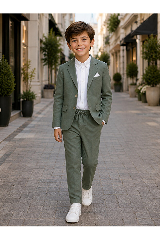 Boy's Milano Classic 100% Cotton 3-Piece Suit