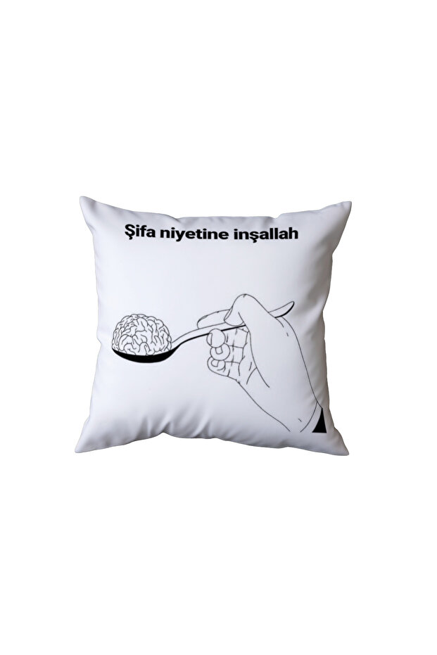 Healing Intentions God Willing, a Spoonful of Brain Design Pillow, Funny Gift