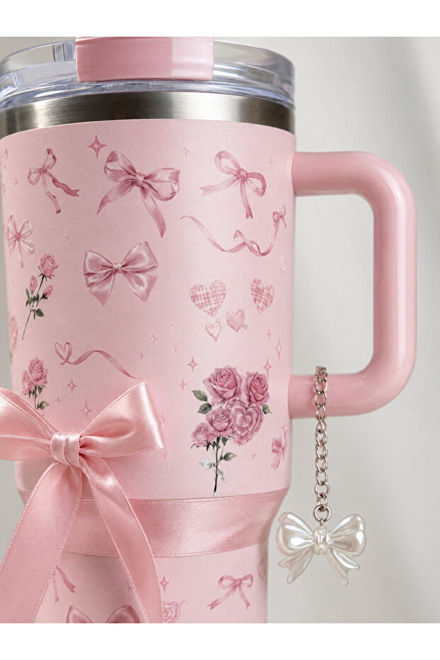 Termos Charm Coquette Pearl Ribbon Charm Bag & Keychain Ornament