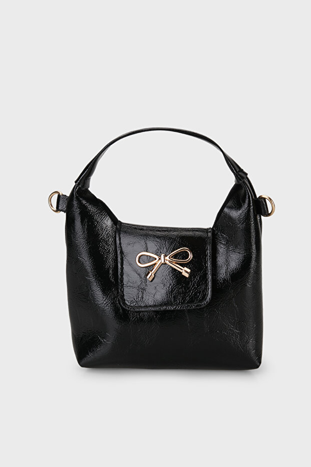 Bow Detailed Fixed Handle Bag Bag Shk214