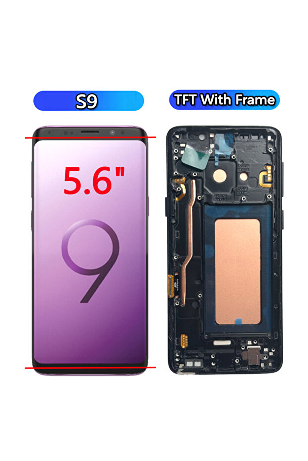 شاشة AMOLED جديدة مع إطار لهاتف S9، شاشة LCD تعمل باللمس مع لوحة رقمية