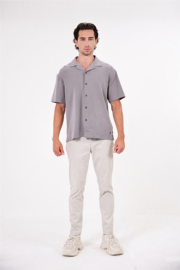 Apaj Collar Short Sleeve Men's Shirt