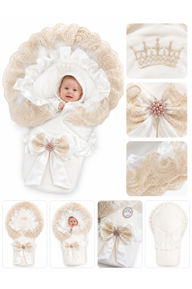 Cotton and Lace Outer Swaddle Blanket