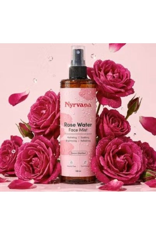 Rose Water Face Mist 100ml – Pure Steam-Distilled Natural Facial Toner for Skin Brightening & Hydration, Alcohol-Free Organic Spray for All Skin Types including Sensitive Skin, Vegan Friendly