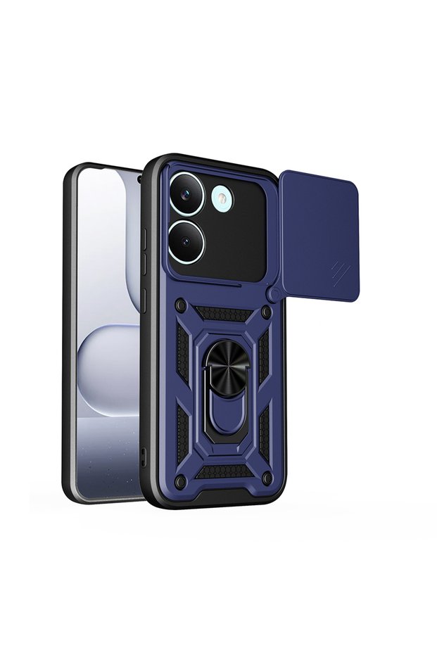 Xiaomi Poco X8 Pro Case Sliding Camera Protector Magnetic Stand Tank Protection Senk