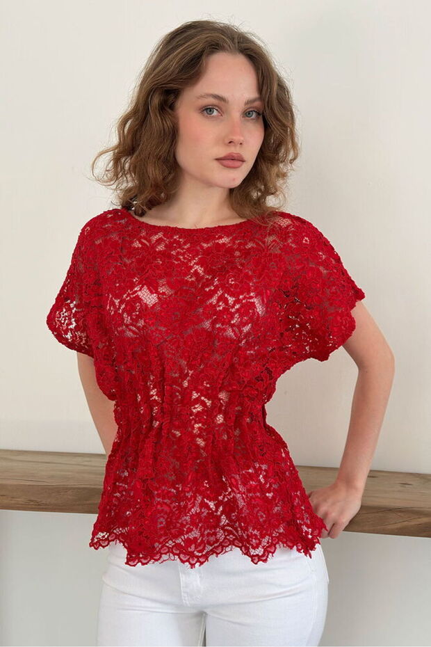Beli Gipeli Brode Blouse - Red | D2966