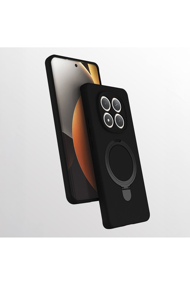 Xiaomi Redmi Note 15 5g Case with 360 Degree Rotating Stand, Magsafe Camera Lens Protection, Silicone