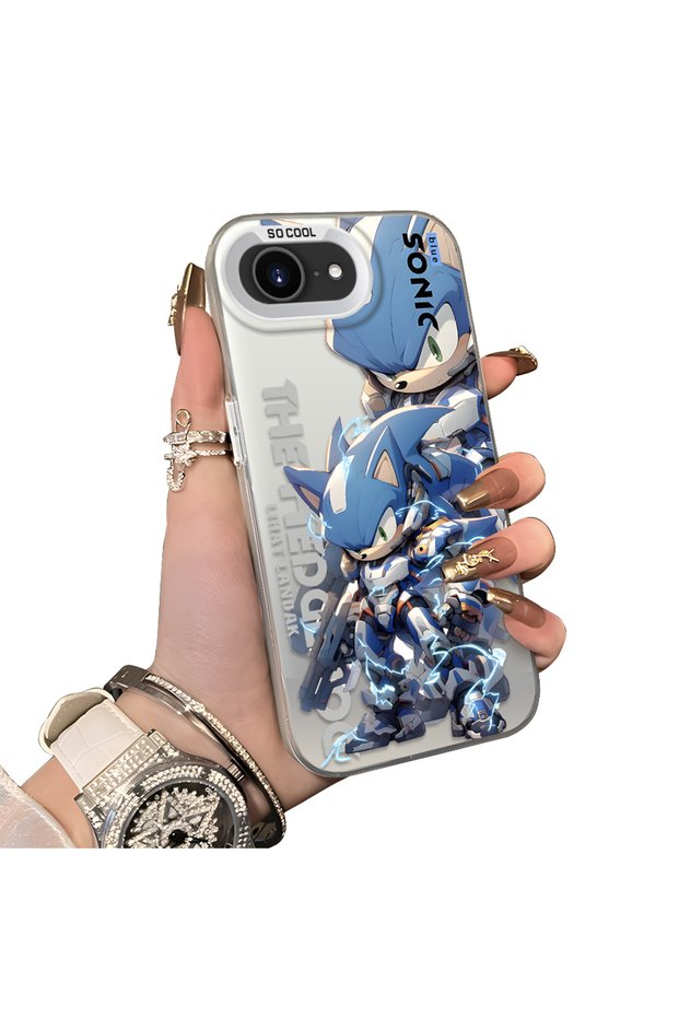 iPhone 16E Compatible Hard Acrylic Back Silicone Edge Lens Protection Case
