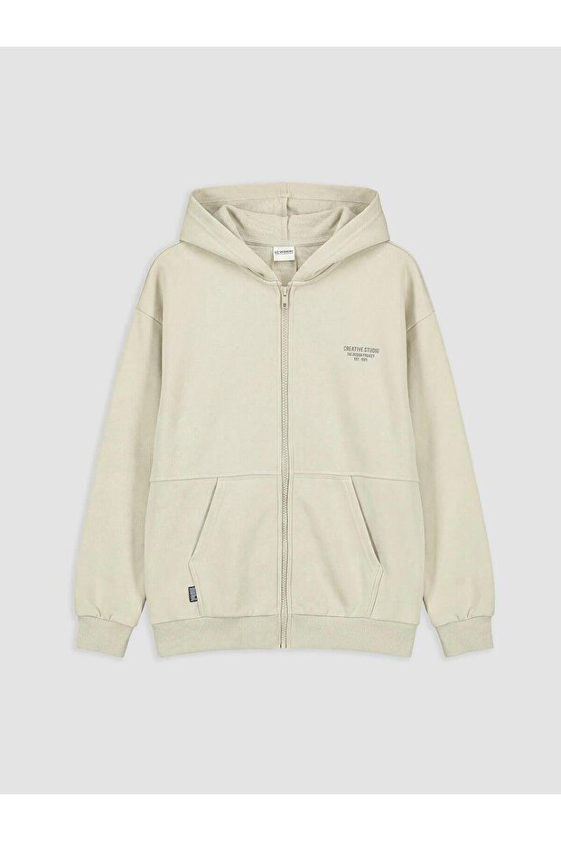 Hooded Boy's Zippered Sweatshirt (W6)