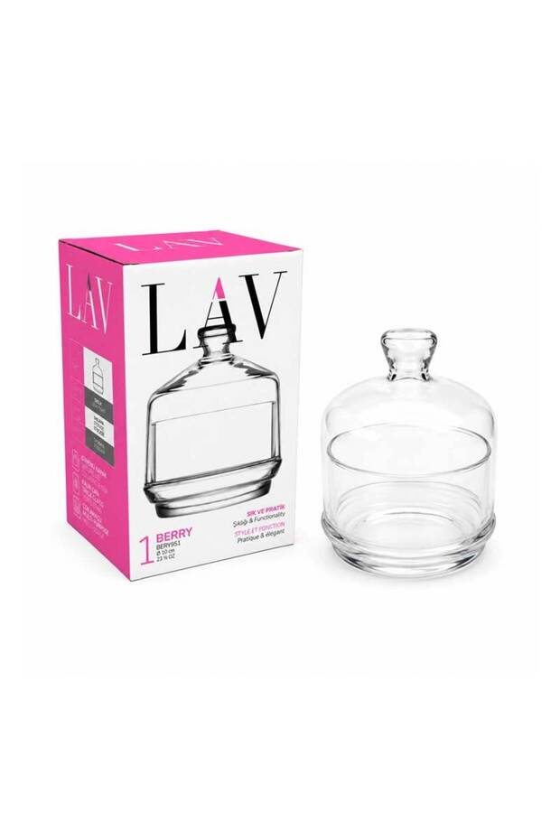 Glass sugar bowl with lid 260 ml