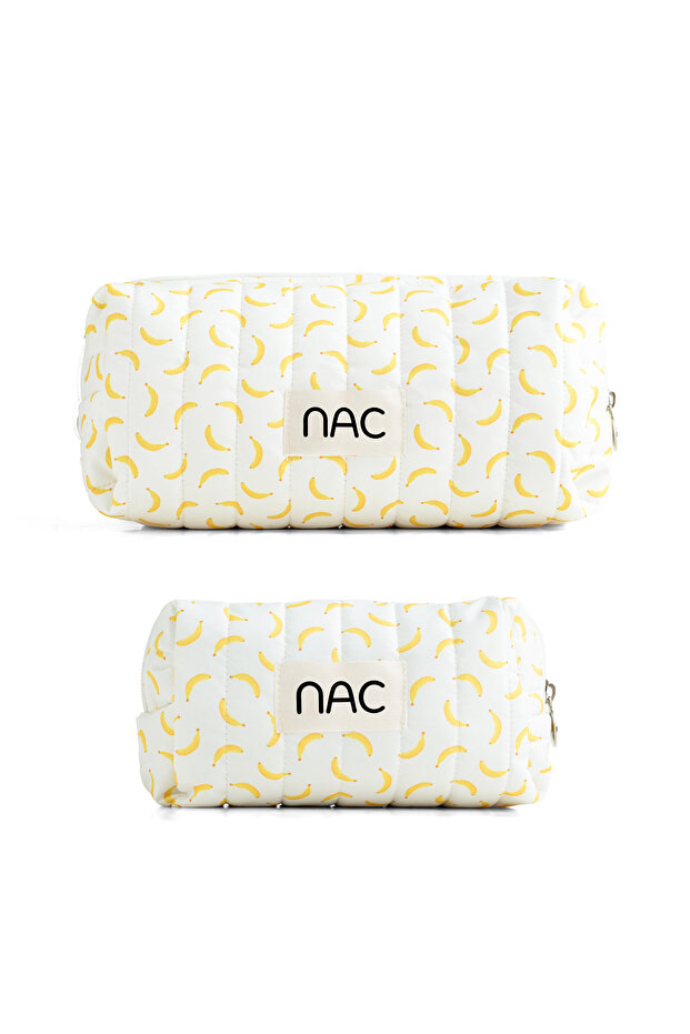 2-Piece Quilted Organizer Makeup Bag